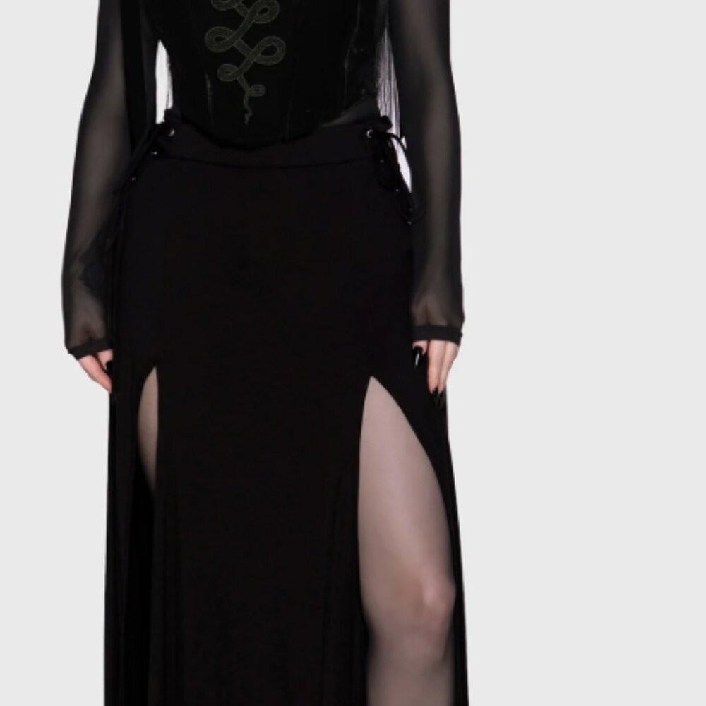 Bnwot Killstar Hellverina Maxi Split Maxi Skirt -… - image 1